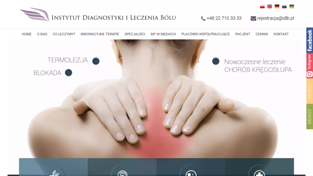 Leczenie bólu głowy | Instytut Diagnostyki i Leczenia Bólu - zrzut ekranu